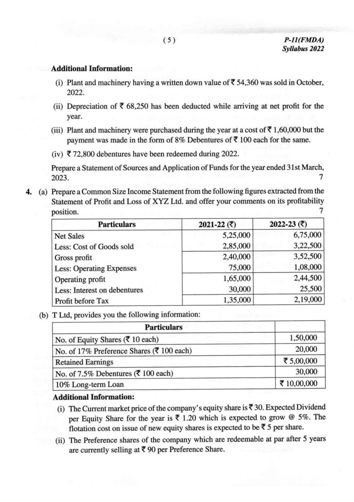 ICMAI Intermediate December 2023 Question Paper - Financial Management And Business Data Analytics - Page 5