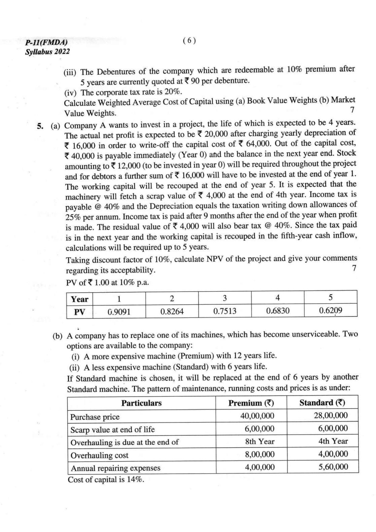 ICMAI Intermediate December 2023 Question Paper - Financial Management And Business Data Analytics - Page 6