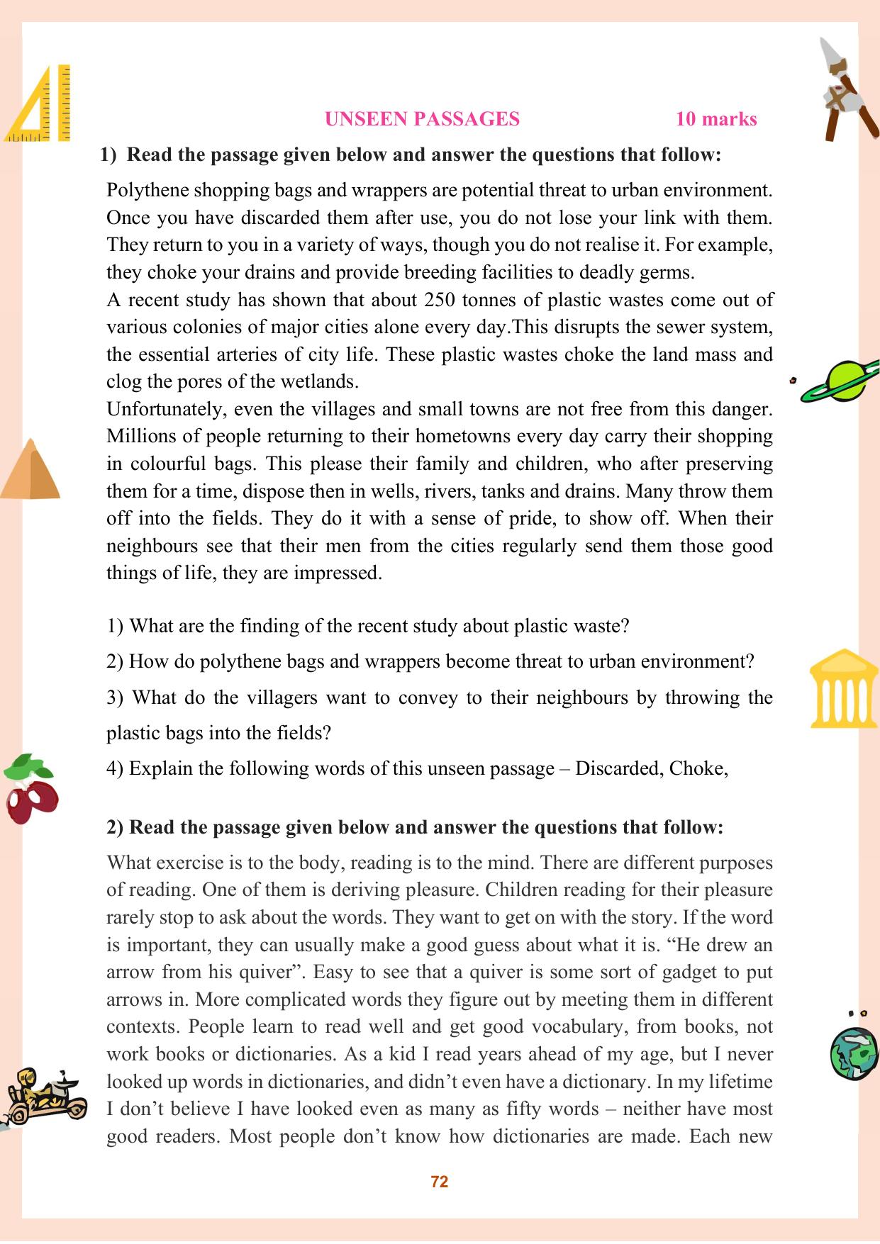 CGBSE Board Class 9 Question Bank - Page 73