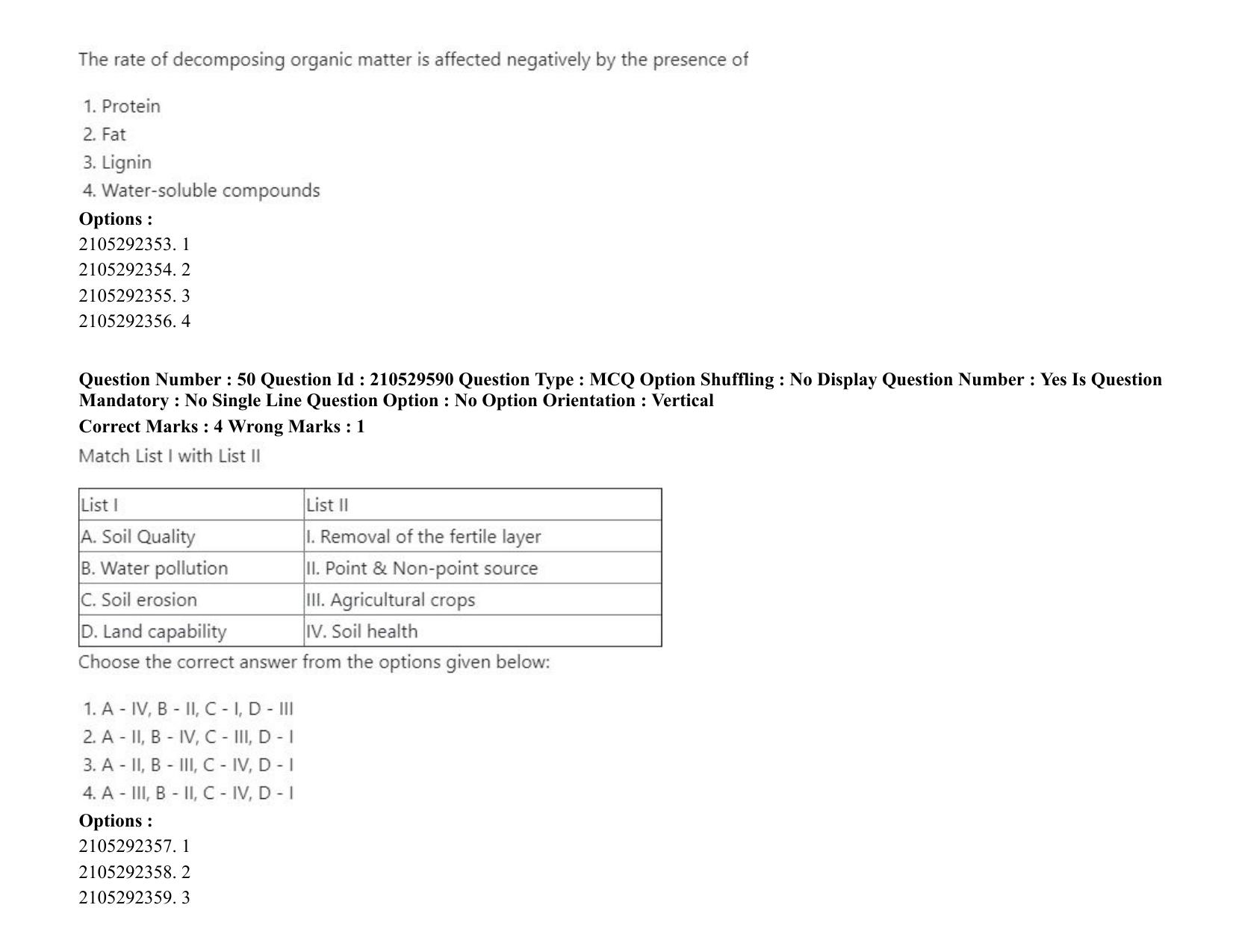 ICAR AIEEA PG 2020 PHYSICAL SCIENCES Question Paper - Page 27