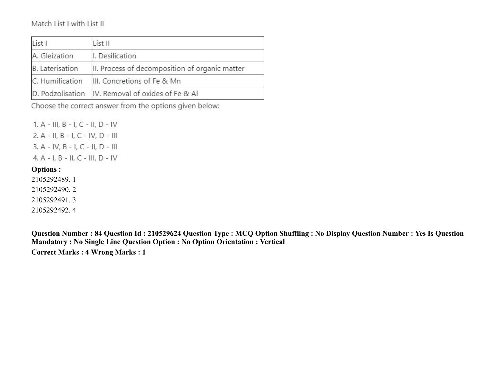 ICAR AIEEA PG 2020 PHYSICAL SCIENCES Question Paper - Page 44
