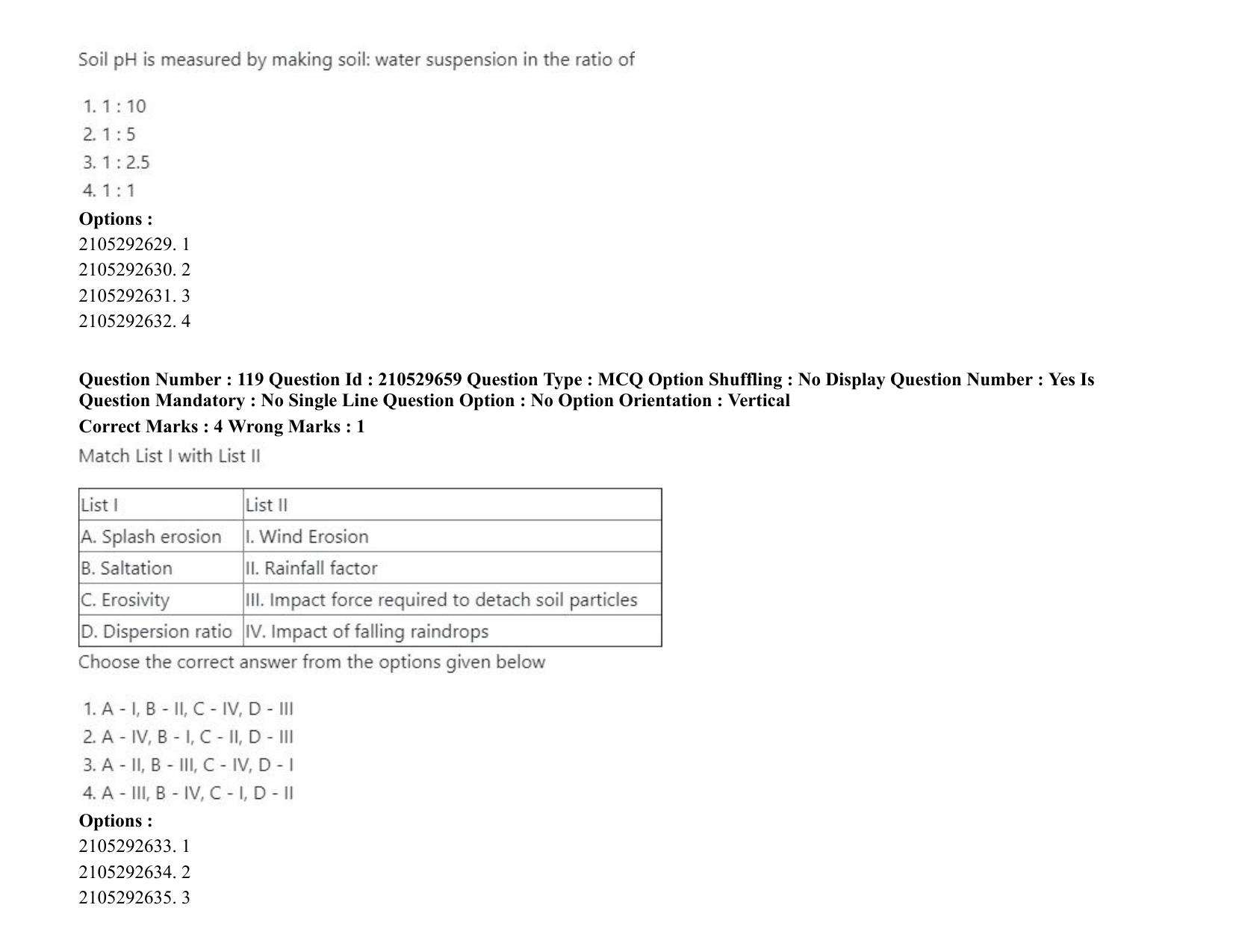 ICAR AIEEA PG 2020 PHYSICAL SCIENCES Question Paper - Page 62