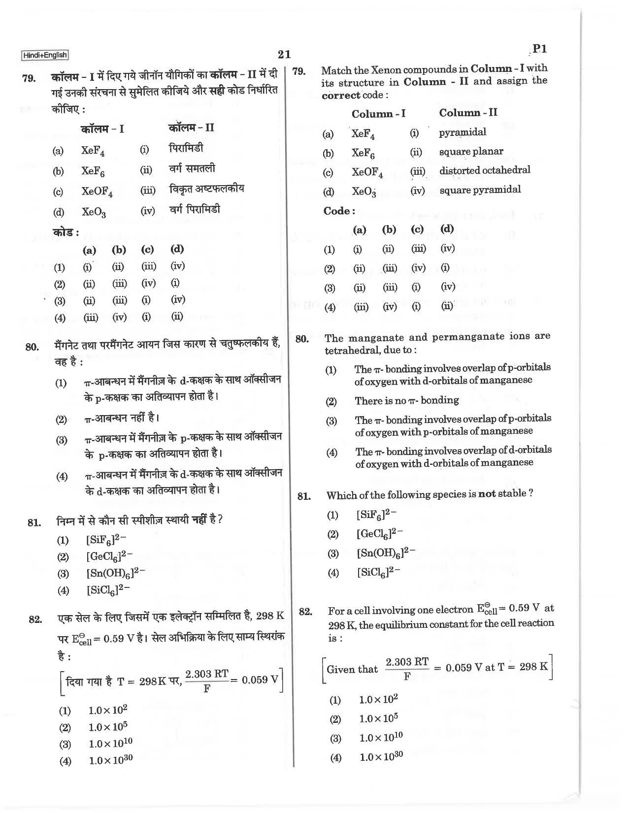 NEET P1 2019 Question Paper - Page 21