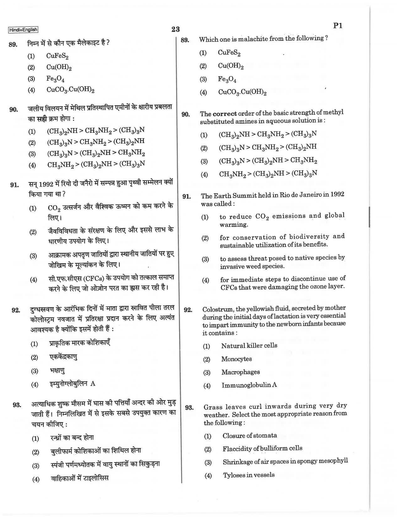 NEET P1 2019 Question Paper - Page 23