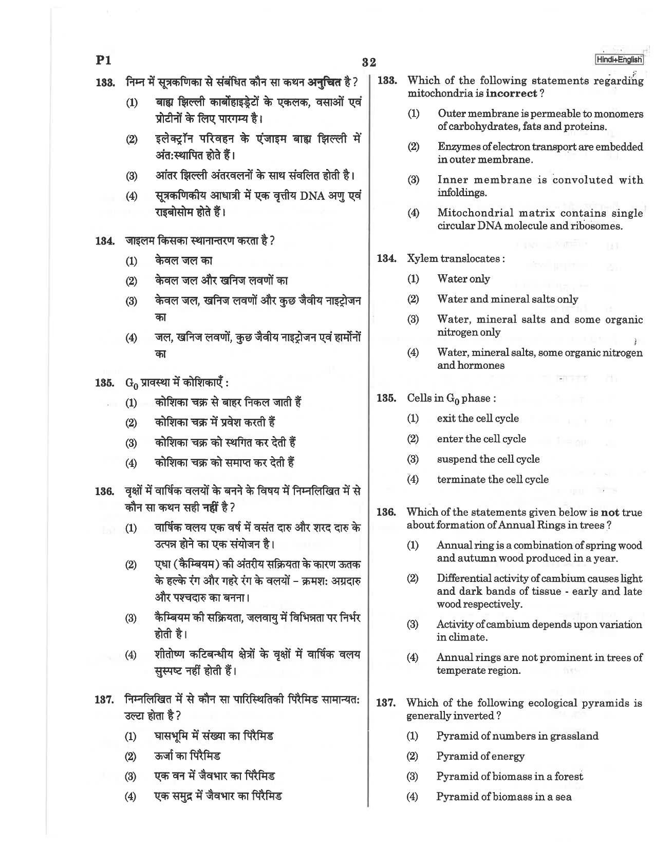 NEET P1 2019 Question Paper - Page 32