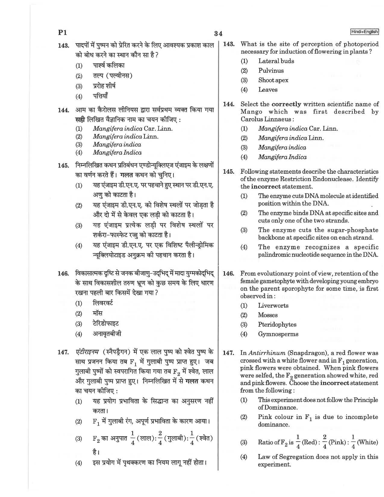 NEET P1 2019 Question Paper - Page 34