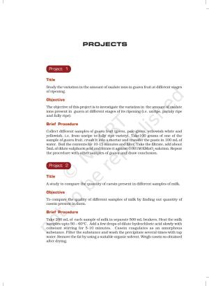 NCERT Laboratory Manuals for Class XII Chemistry - Projects