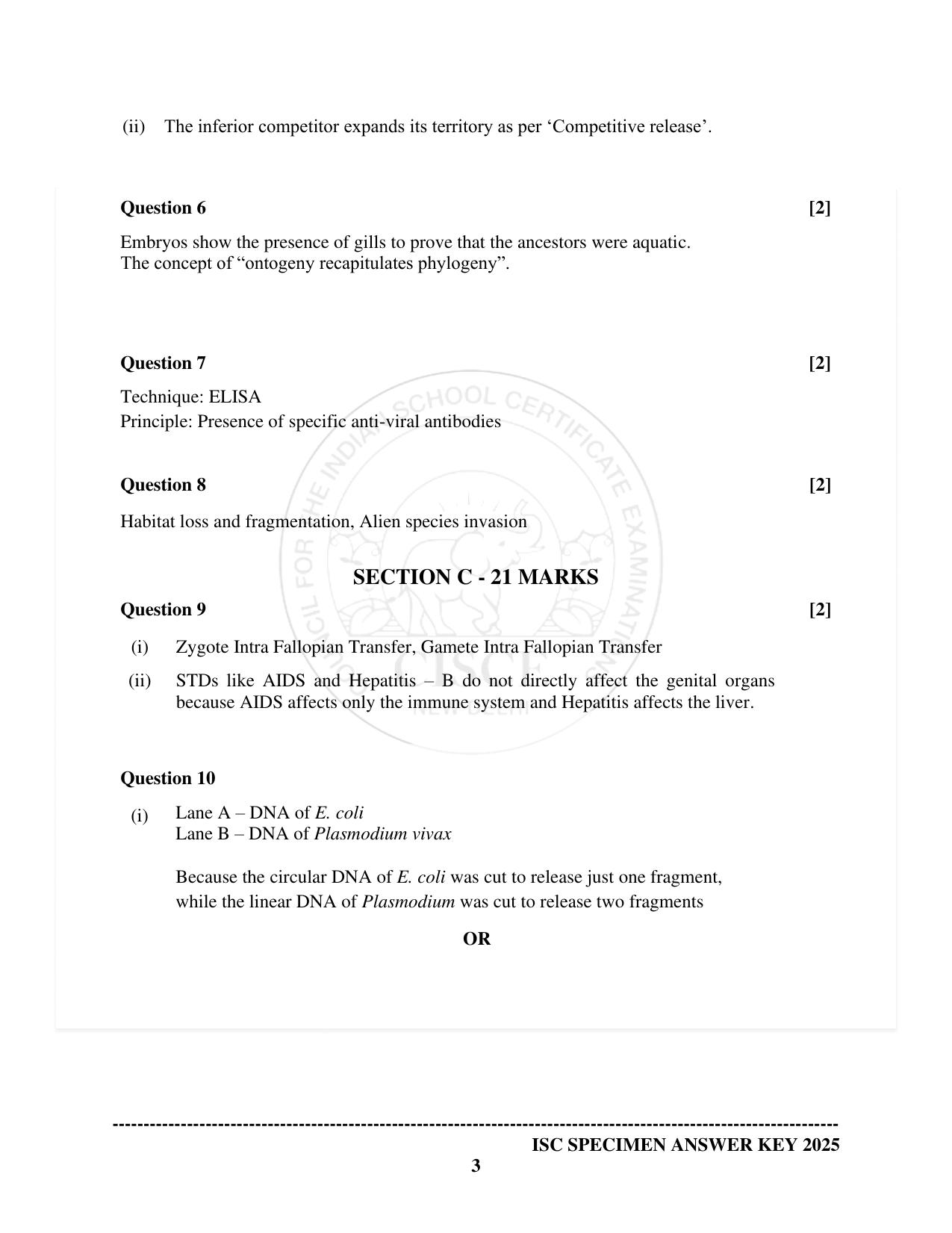 ISC Class 12 2025 Biology (SQP & AK) Specimen Paper - Page 14