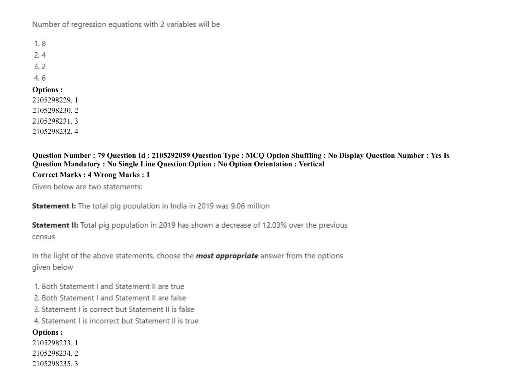 ICAR AIEEA PG 2020 ANIMAL SCIENCE Question Paper - Page 50