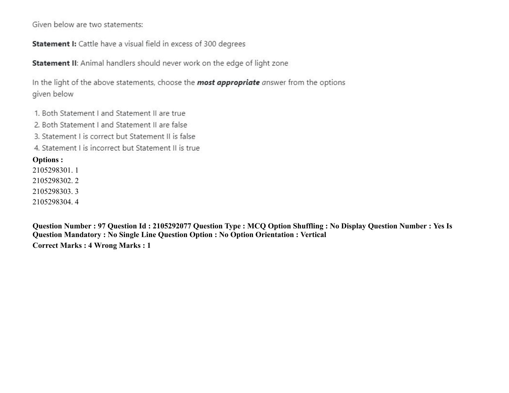 ICAR AIEEA PG 2020 ANIMAL SCIENCE Question Paper - Page 61
