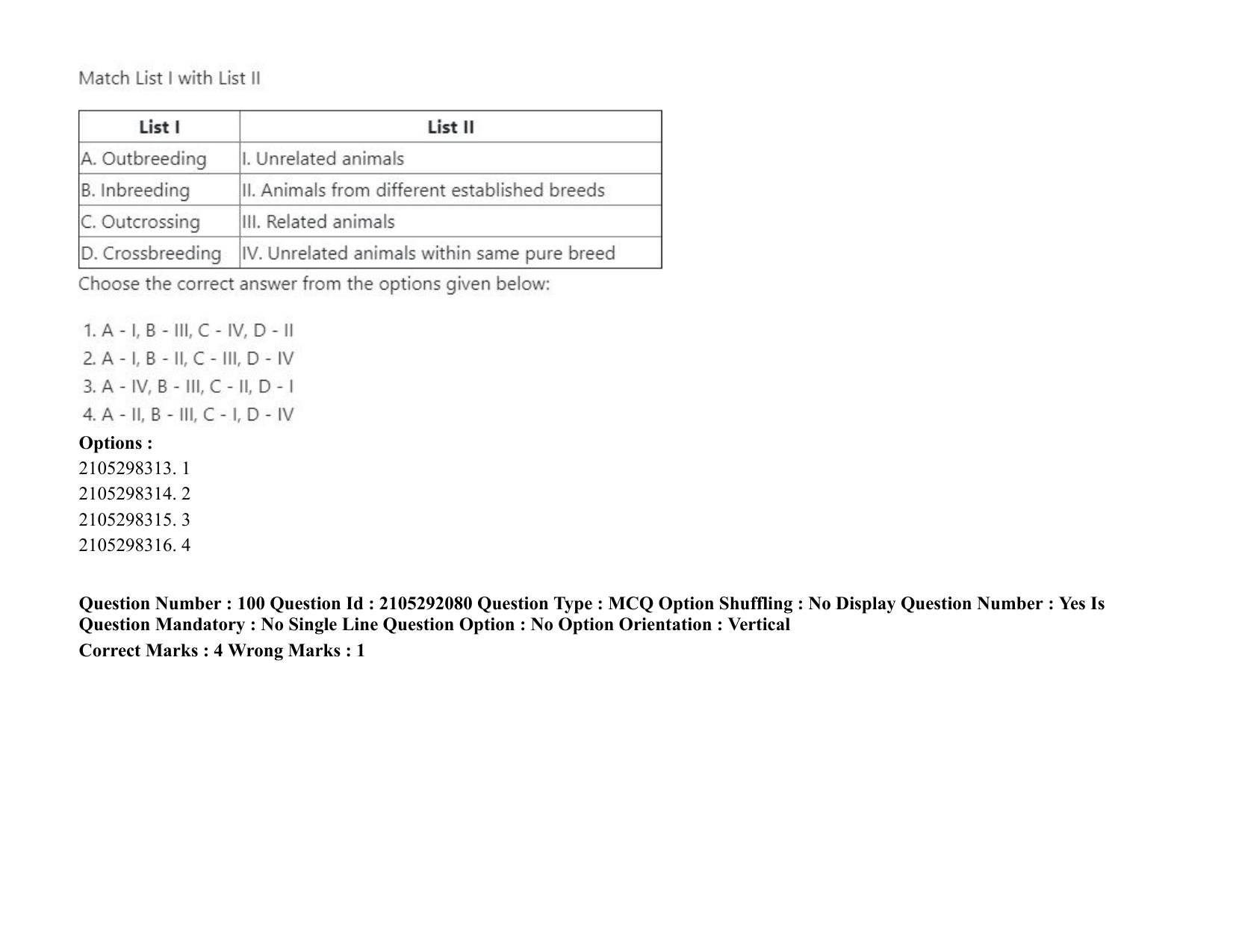 ICAR AIEEA PG 2020 ANIMAL SCIENCE Question Paper - Page 64