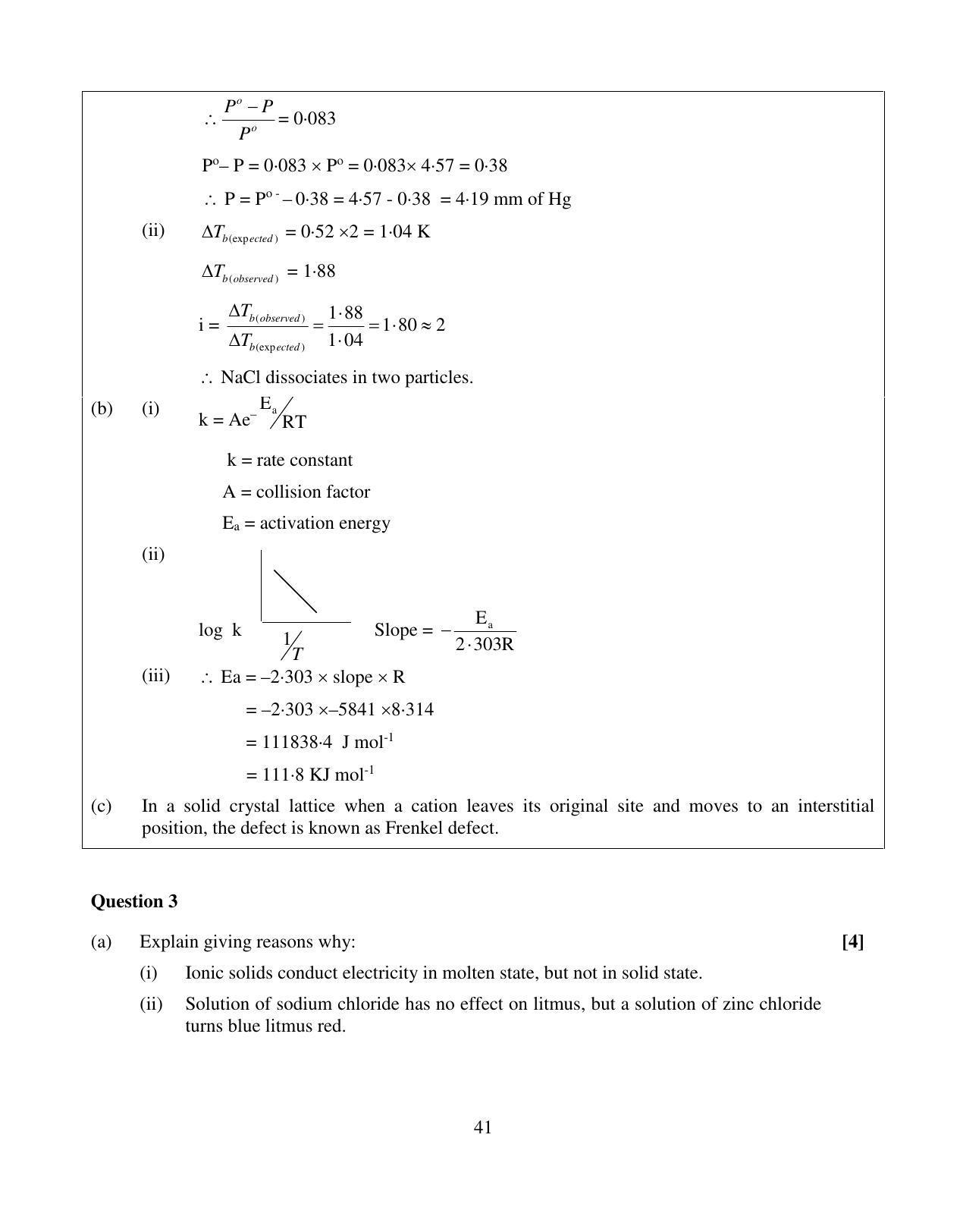 ISC Class 12 2014 Chemistry Paper I Question Paper Solutions - Page 11