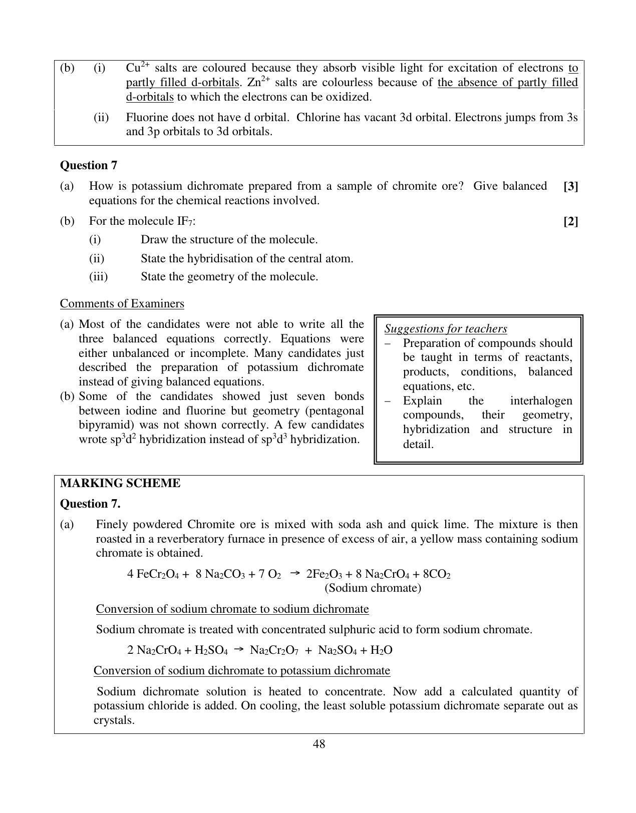 ISC Class 12 2014 Chemistry Paper I Question Paper Solutions - Page 18