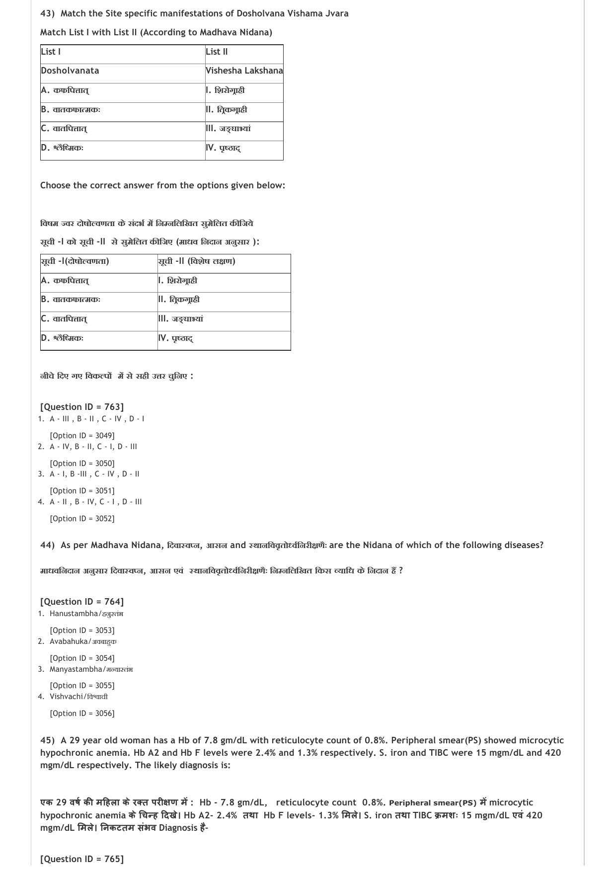 AIAPGET 2021 Ayurveda Question Paper - Page 15