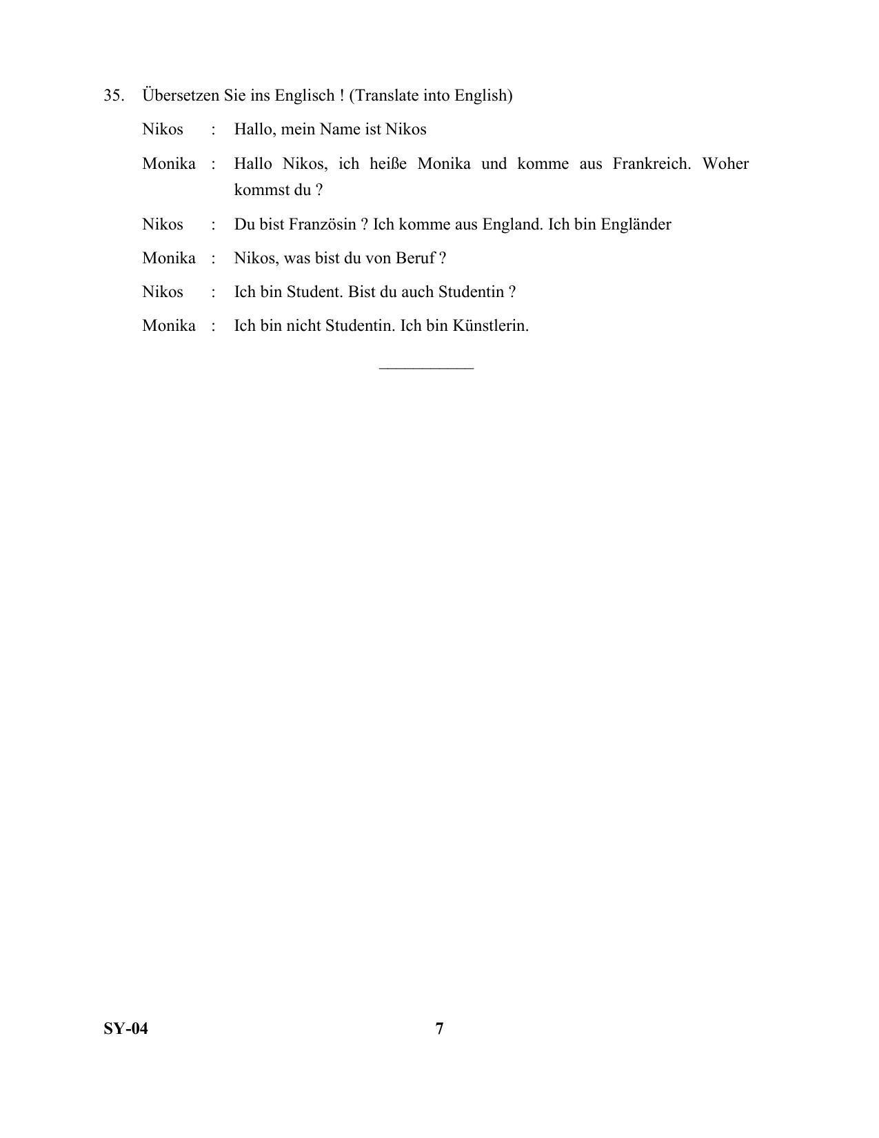 Kerala Plus Two Question Paper 2022 - German - Page 7