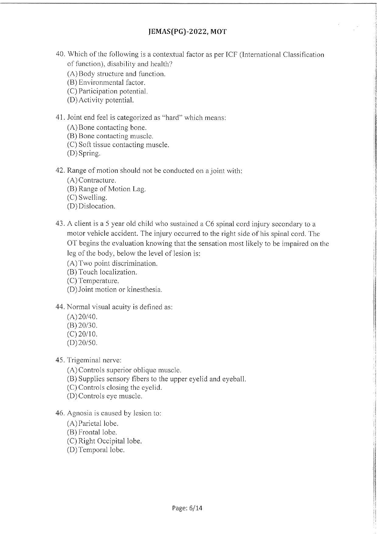 WBJEEB JEMAS (PG) 2022 MOT Question Paper - Page 8