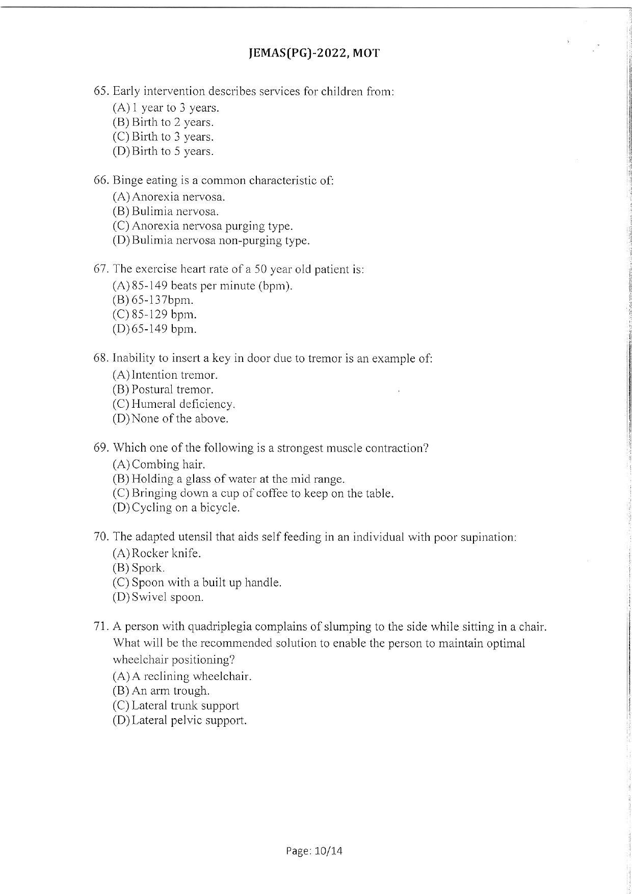 WBJEEB JEMAS (PG) 2022 MOT Question Paper - Page 12