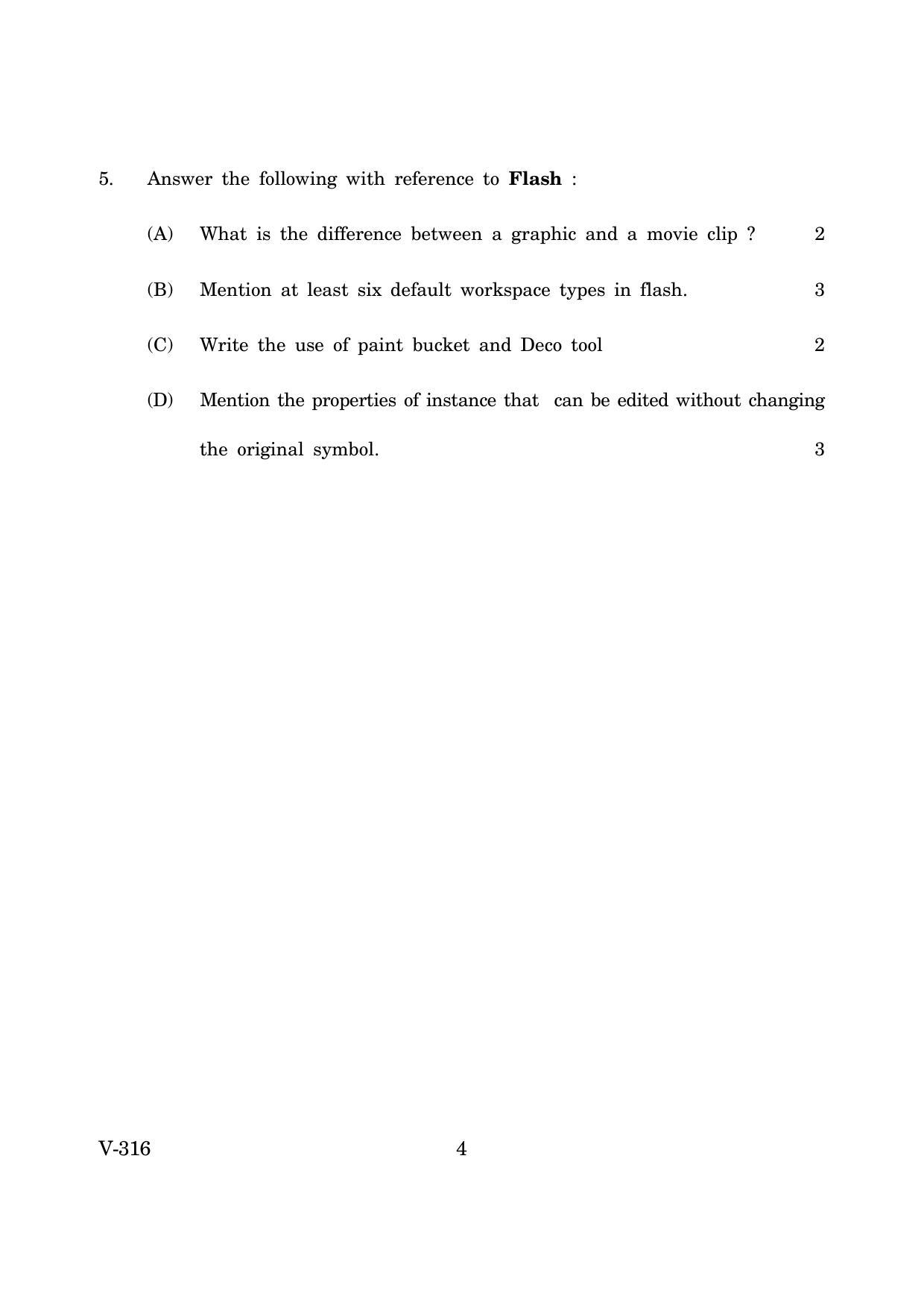 Goa Board Class 12 Computer Software Application  2019 (March 2019) Question Paper - Page 4