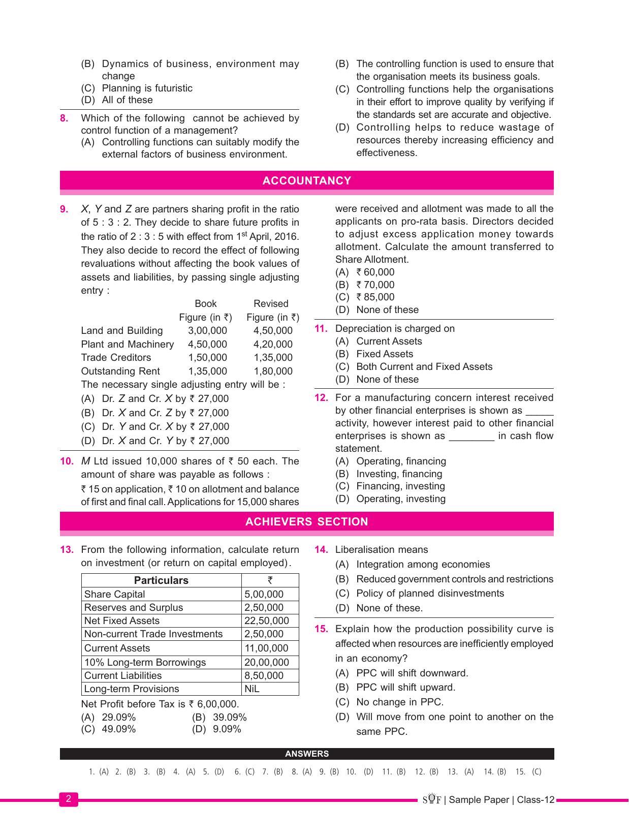 SOF ICO Sample Paper 2023 Class 12 - Page 2