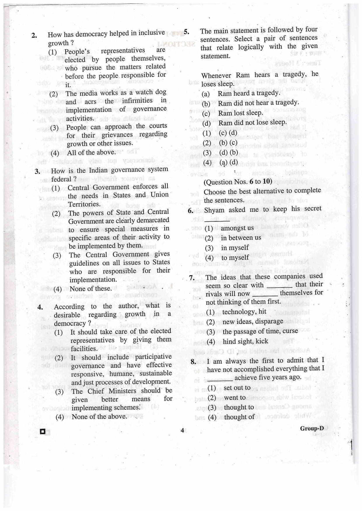 JEECUP GROUP D Sample Papers - Page 3