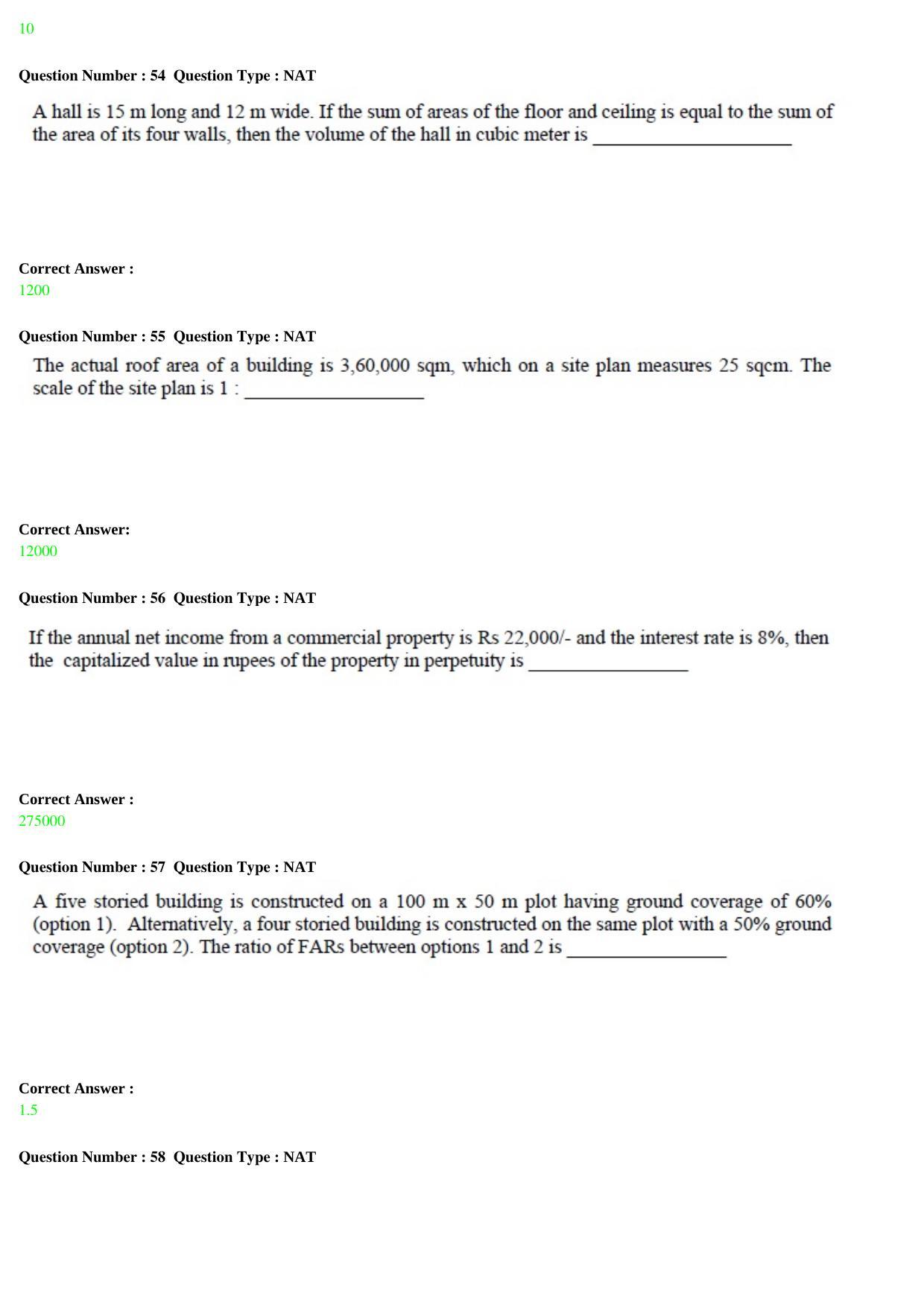GATE 2015 Architecture and Planning (AR) Question Paper with Answer Key - Page 20