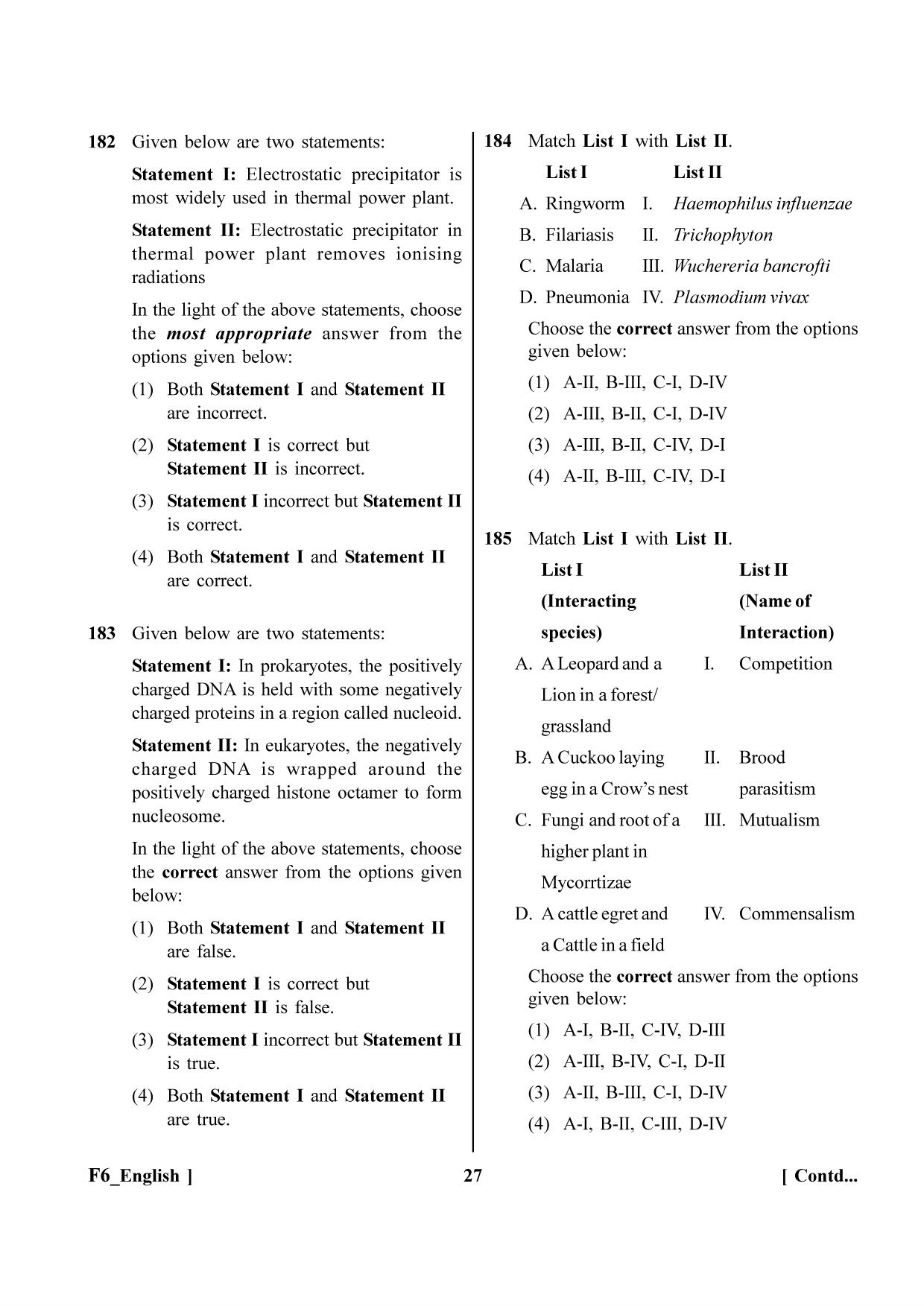NEET 2023 F6 Question Paper - Page 27