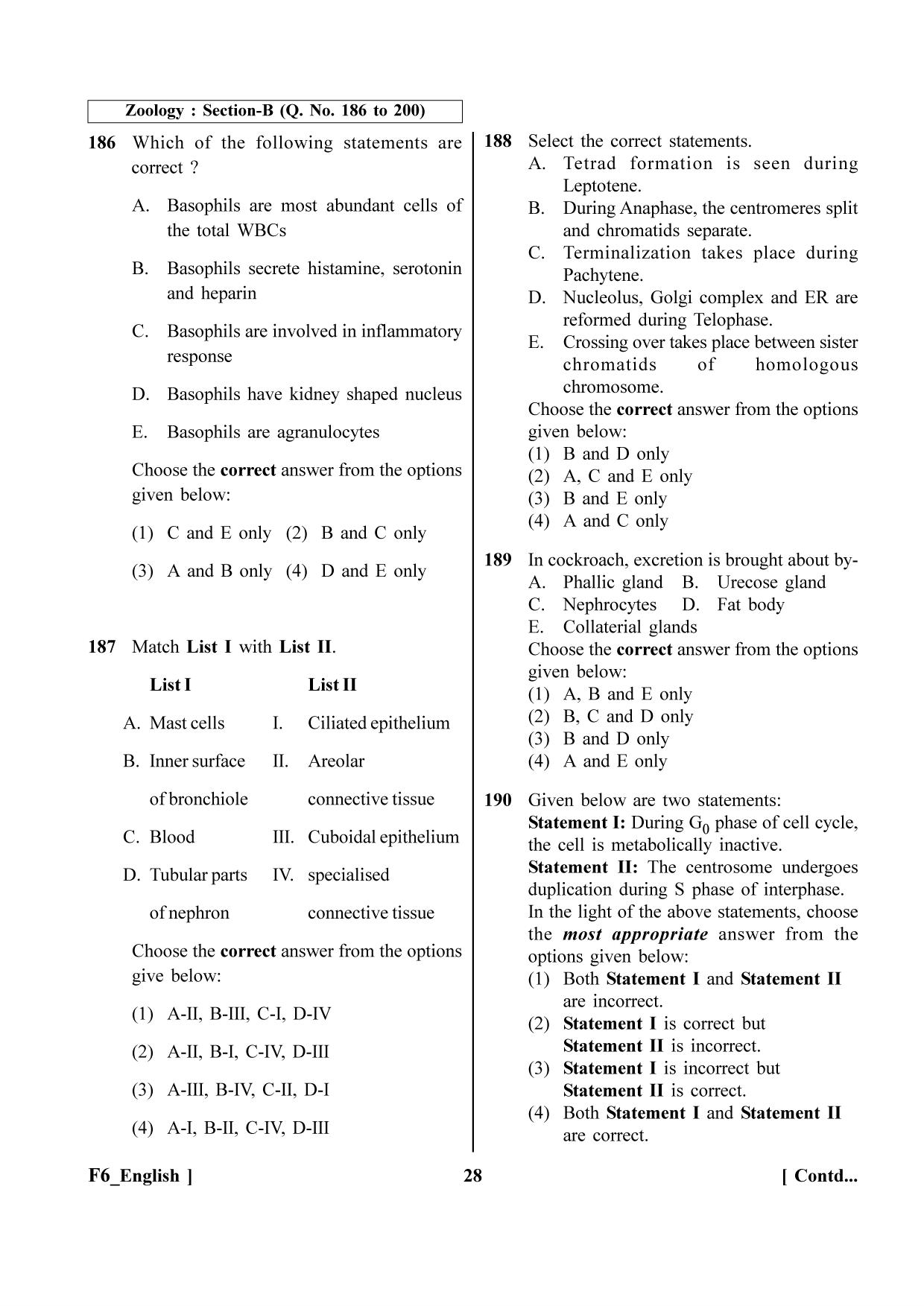 NEET 2023 F6 Question Paper - Page 28