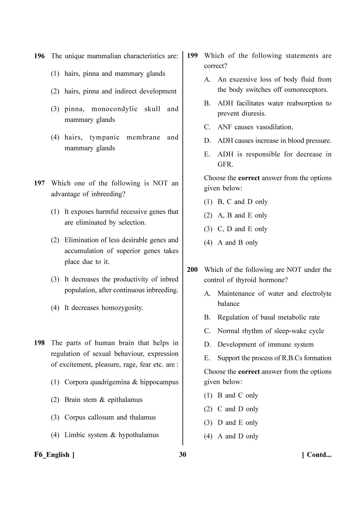 NEET 2023 F6 Question Paper - Page 30
