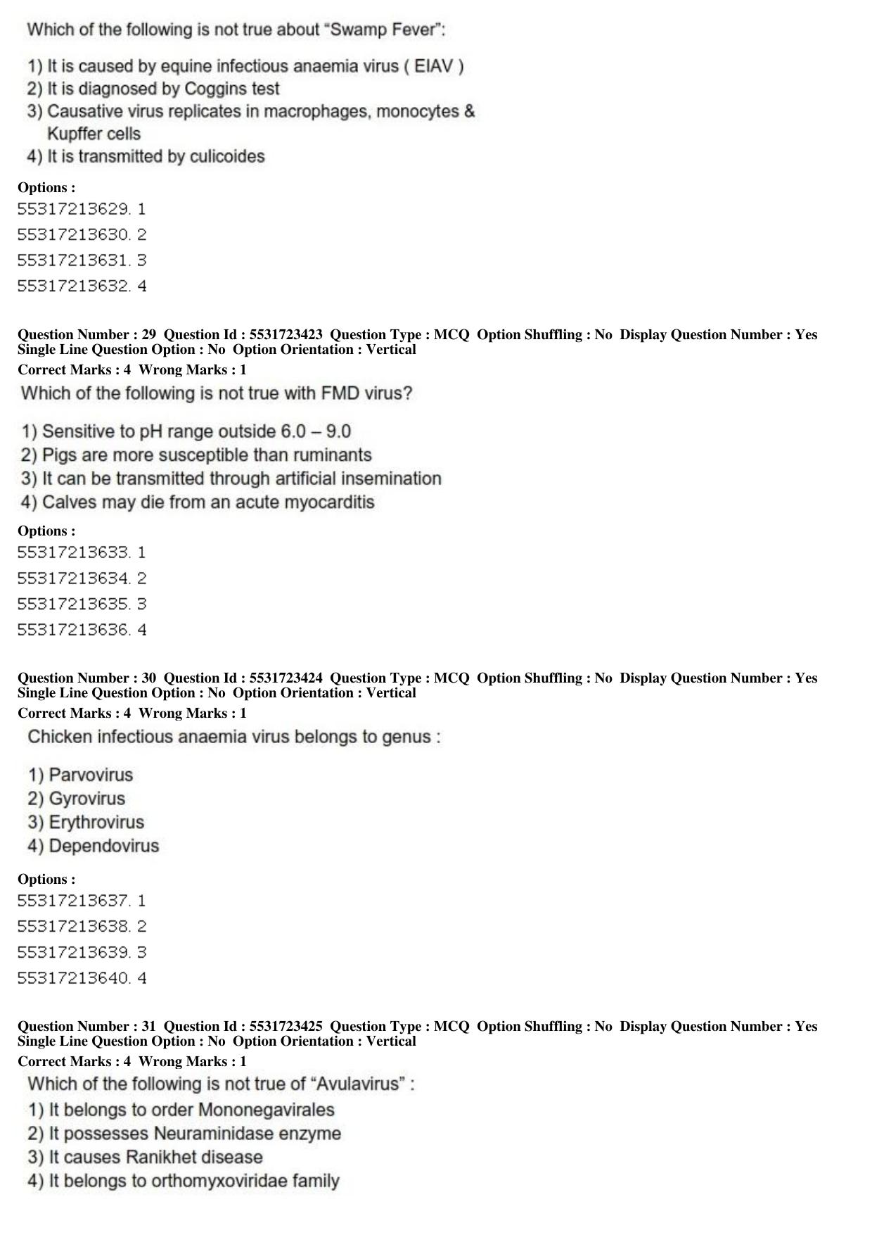 ICAR AIEEA PG 2019 VETERINARY SCIENCE Question Paper - Page 10
