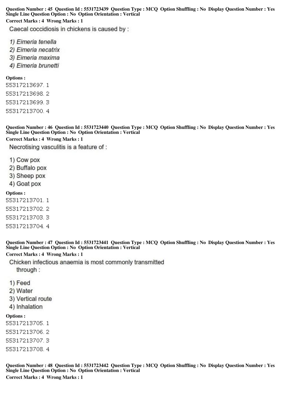 ICAR AIEEA PG 2019 VETERINARY SCIENCE Question Paper - Page 15