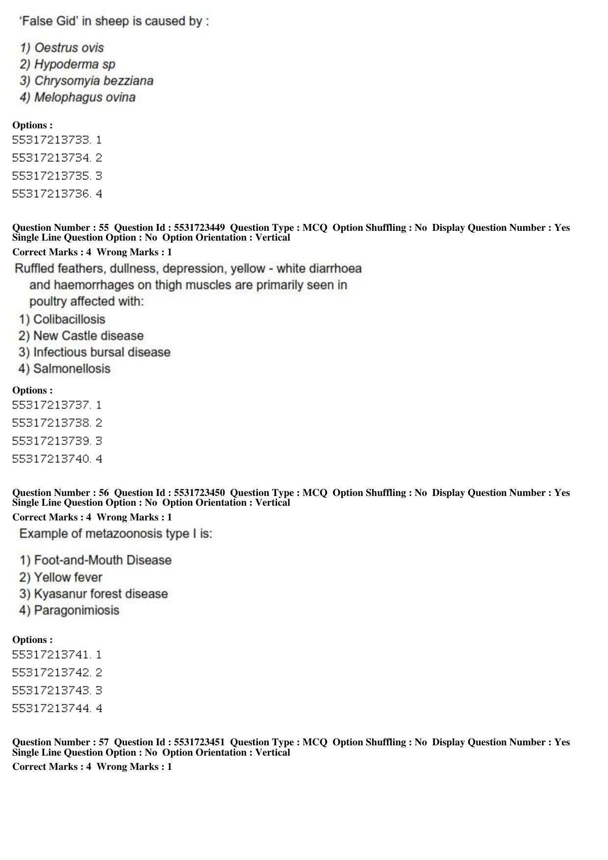 ICAR AIEEA PG 2019 VETERINARY SCIENCE Question Paper - Page 18