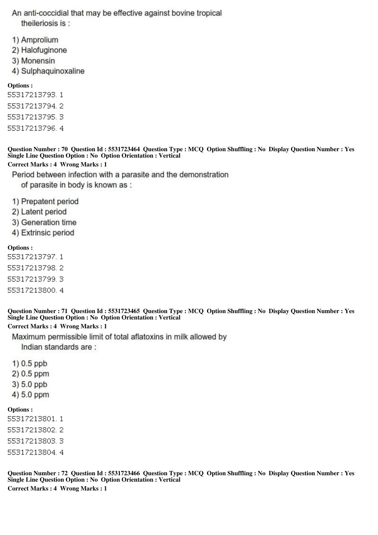 ICAR AIEEA PG 2019 VETERINARY SCIENCE Question Paper - Page 23