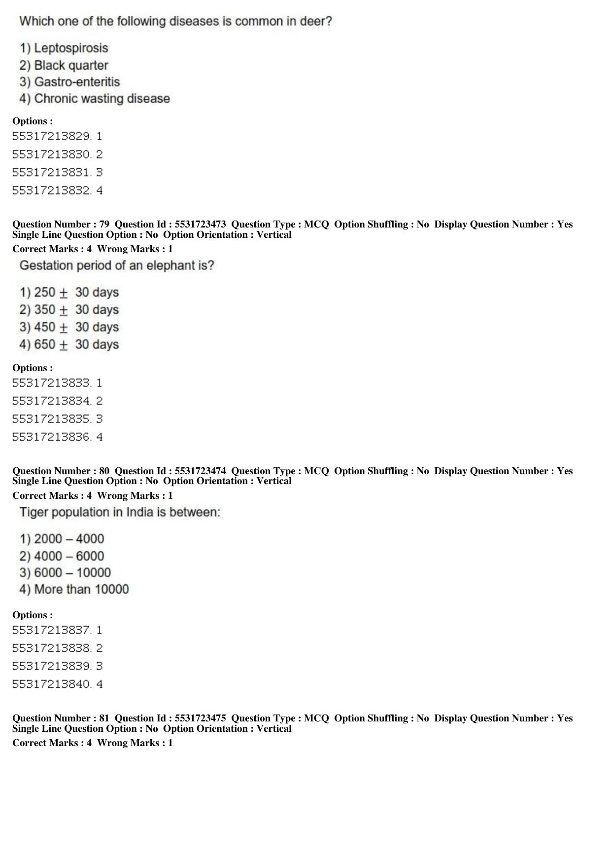 ICAR AIEEA PG 2019 VETERINARY SCIENCE Question Paper - Page 26