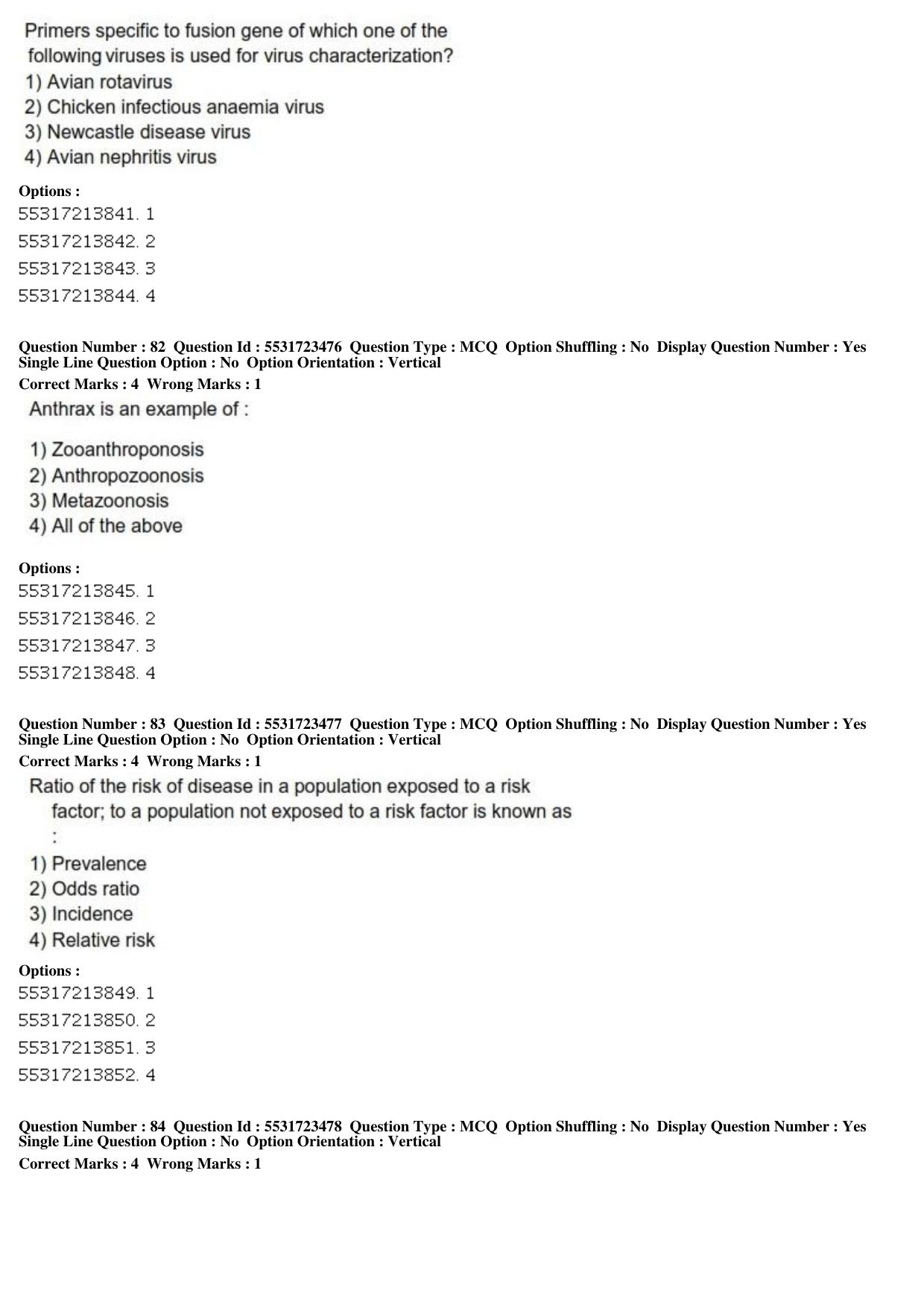 ICAR AIEEA PG 2019 VETERINARY SCIENCE Question Paper - Page 27