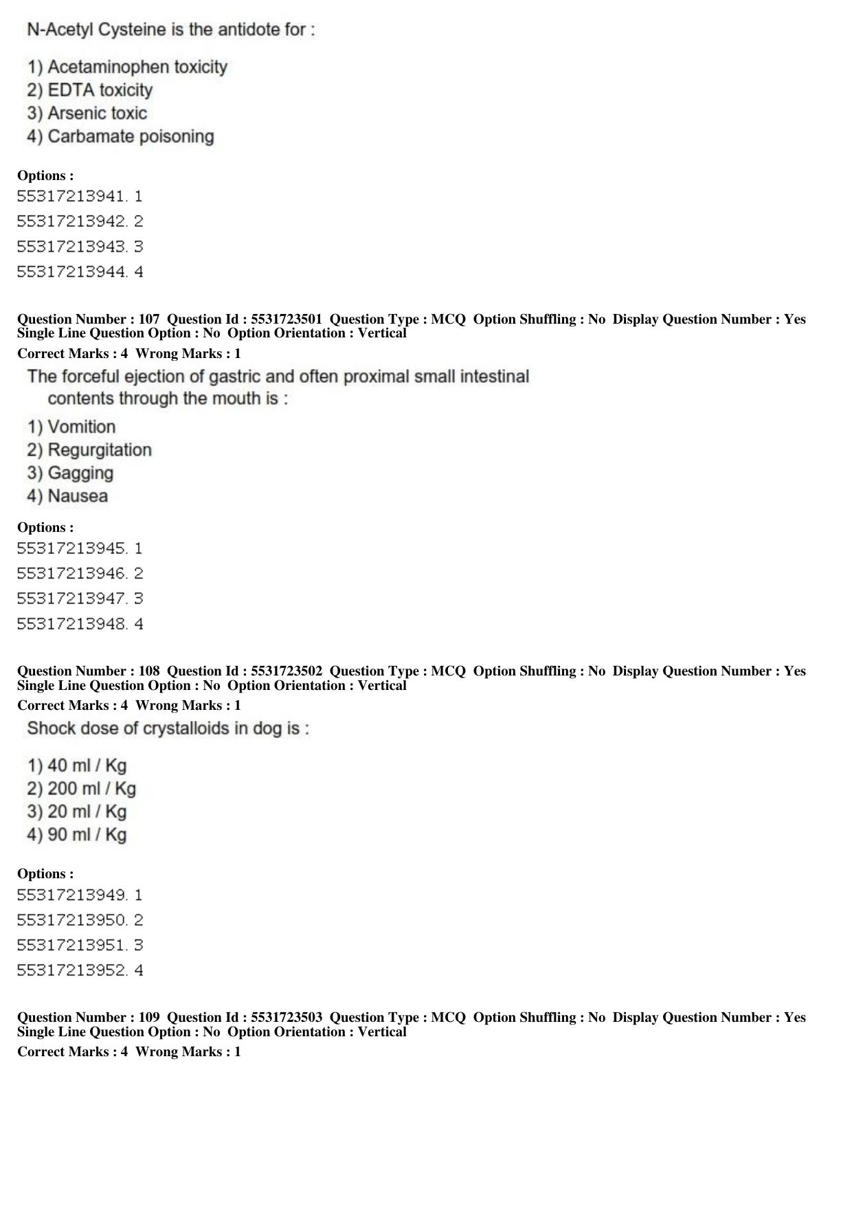 ICAR AIEEA PG 2019 VETERINARY SCIENCE Question Paper - Page 35