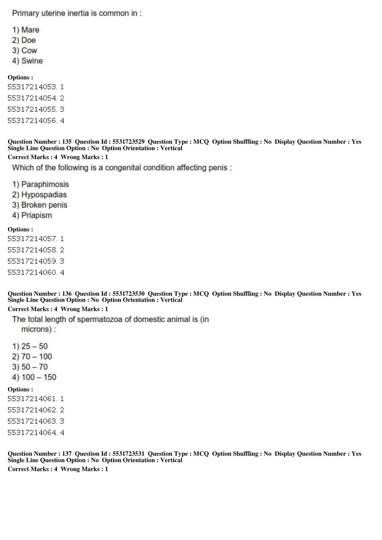 ICAR AIEEA PG 2019 VETERINARY SCIENCE Question Paper - Page 44