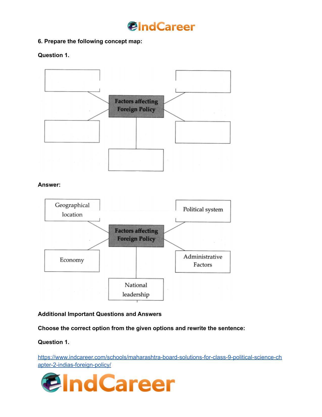 Maharashtra Board Solutions for Class 9- Political Science: Chapter 2- India’s Foreign Policy - Page 8