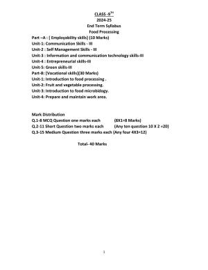 HPBOSE Class 9th Food Processing Sample Question Papers 2025