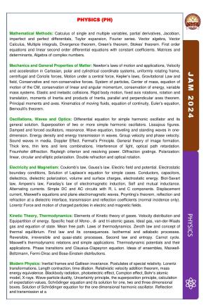 IIT JAM Physics (PH) Syllabus