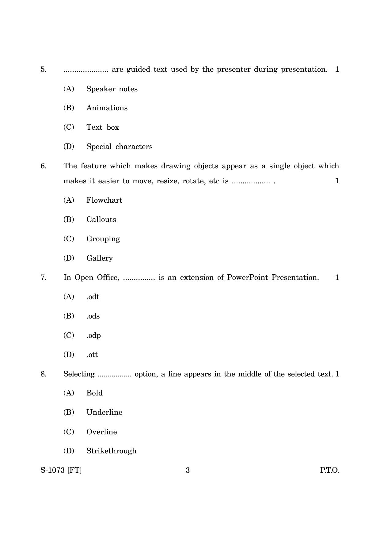 Goa Board Class 10 IT/ITES (November 2022) Question Paper - Page 3