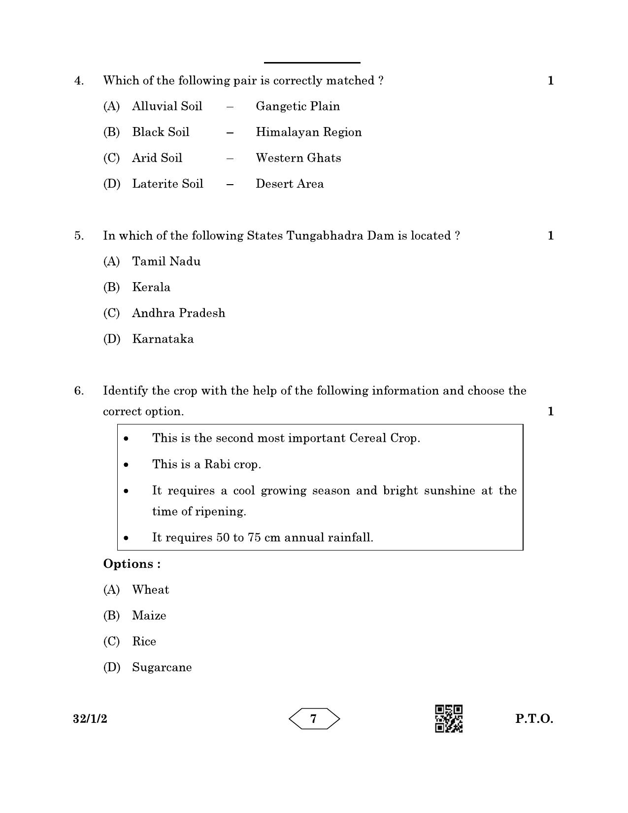 CBSE Class 10 32-1-2 Social Science 2023 Question Paper - Page 7