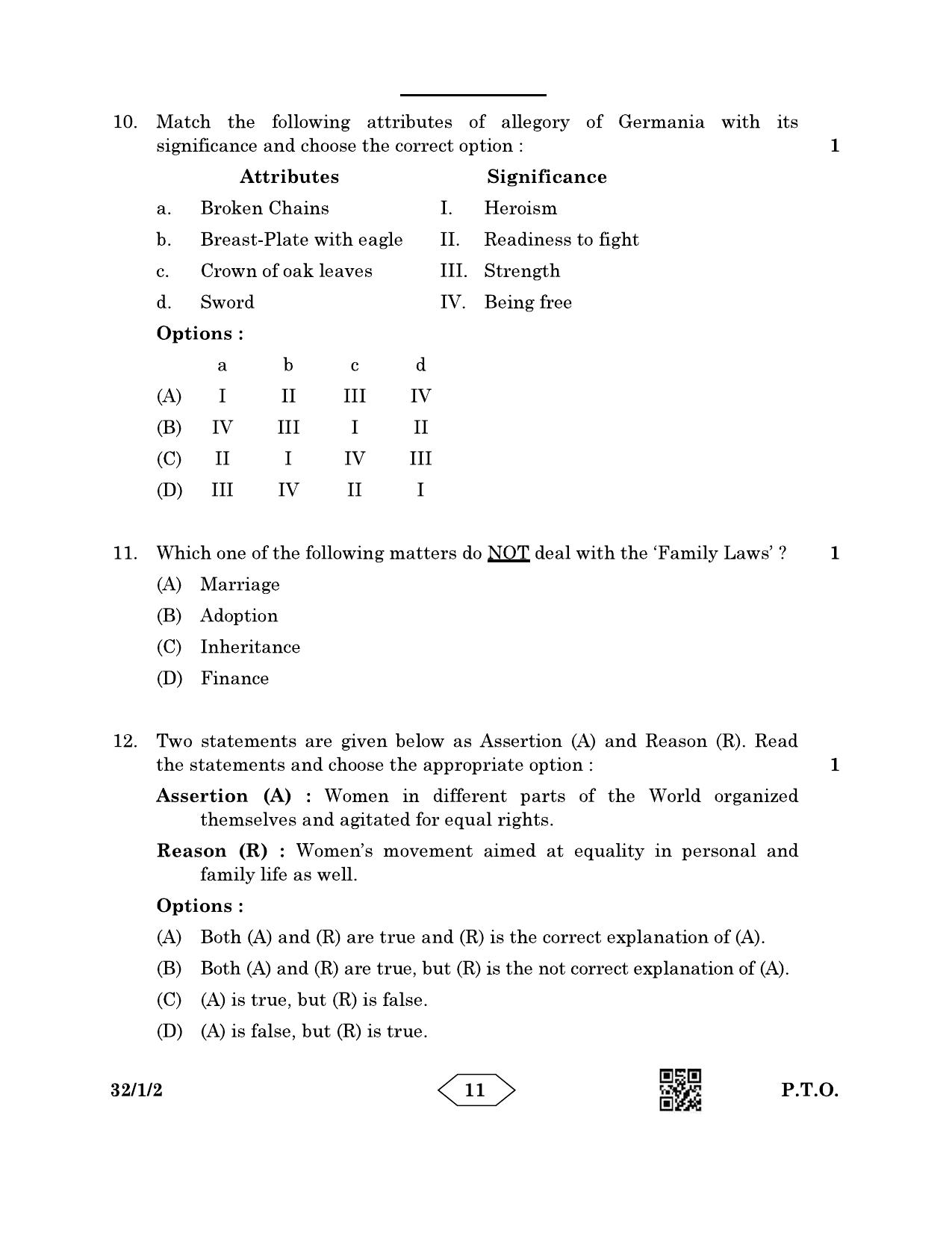 CBSE Class 10 32-1-2 Social Science 2023 Question Paper - Page 11