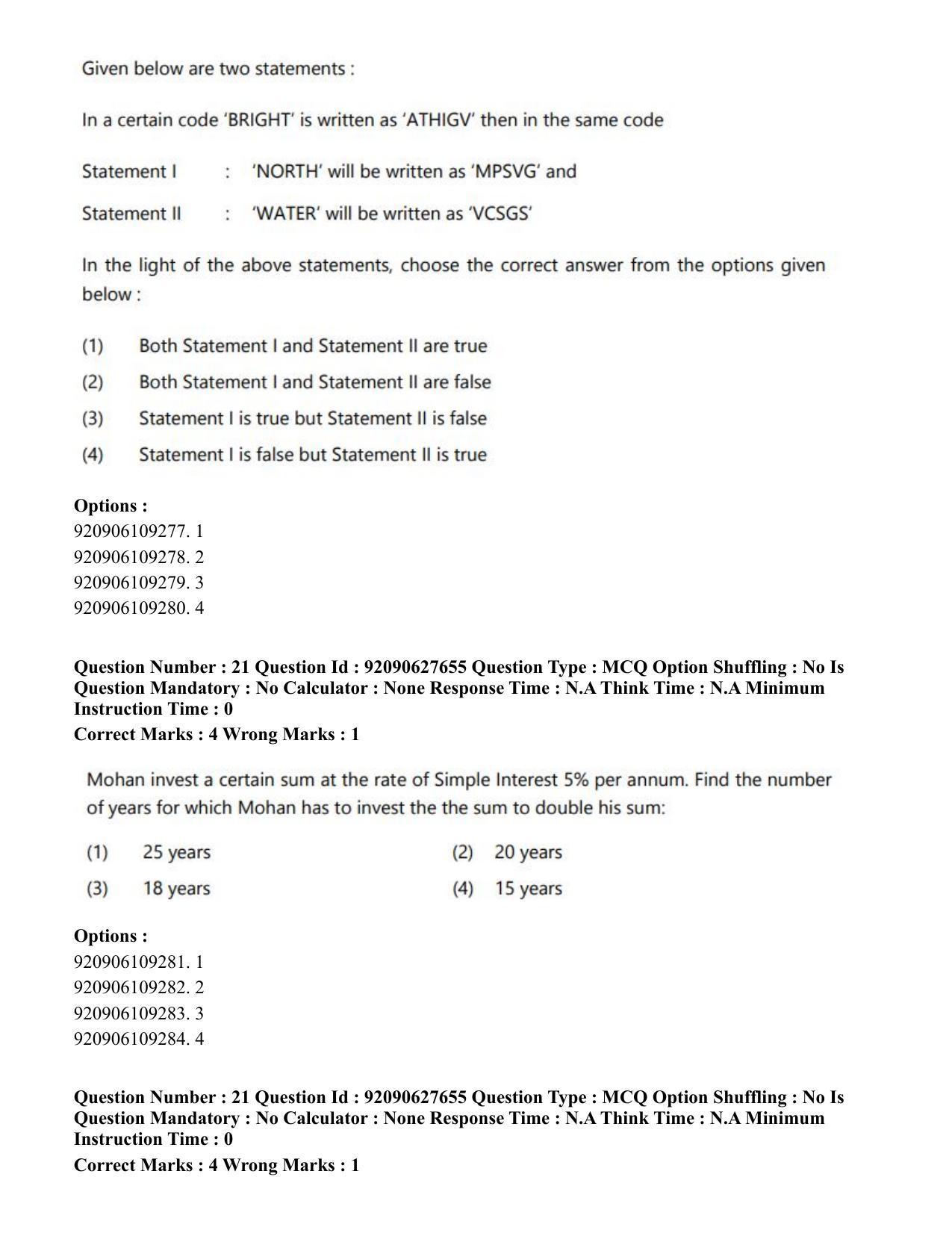 CUET PG 2023: SCQP02 – Agro-forestry (Eng) - Shift 1 (26-06-2023) Question Paper - Page 23