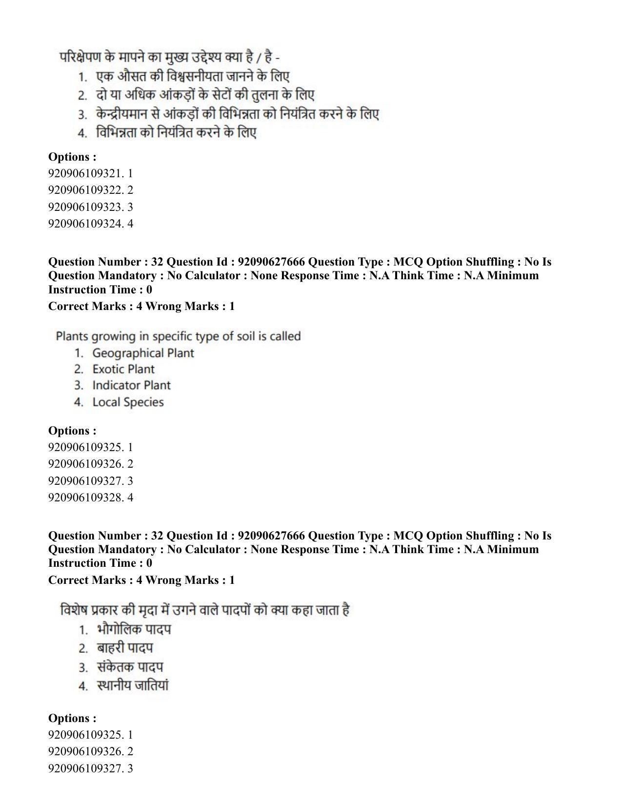 CUET PG 2023: SCQP02 – Agro-forestry (Eng) - Shift 1 (26-06-2023) Question Paper - Page 33