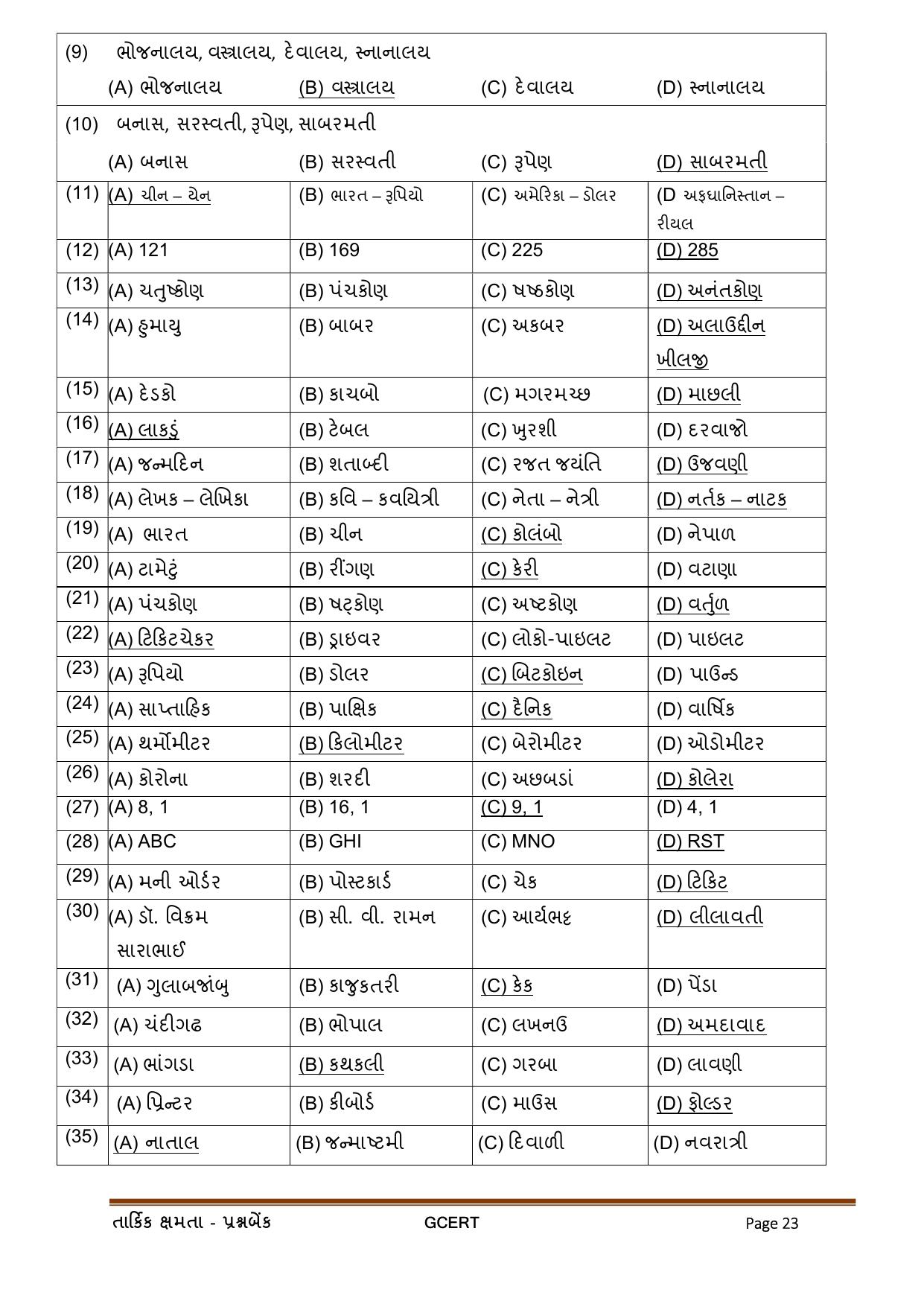 Gujarat Board Class Question Paper - Maths 2 - Page 23