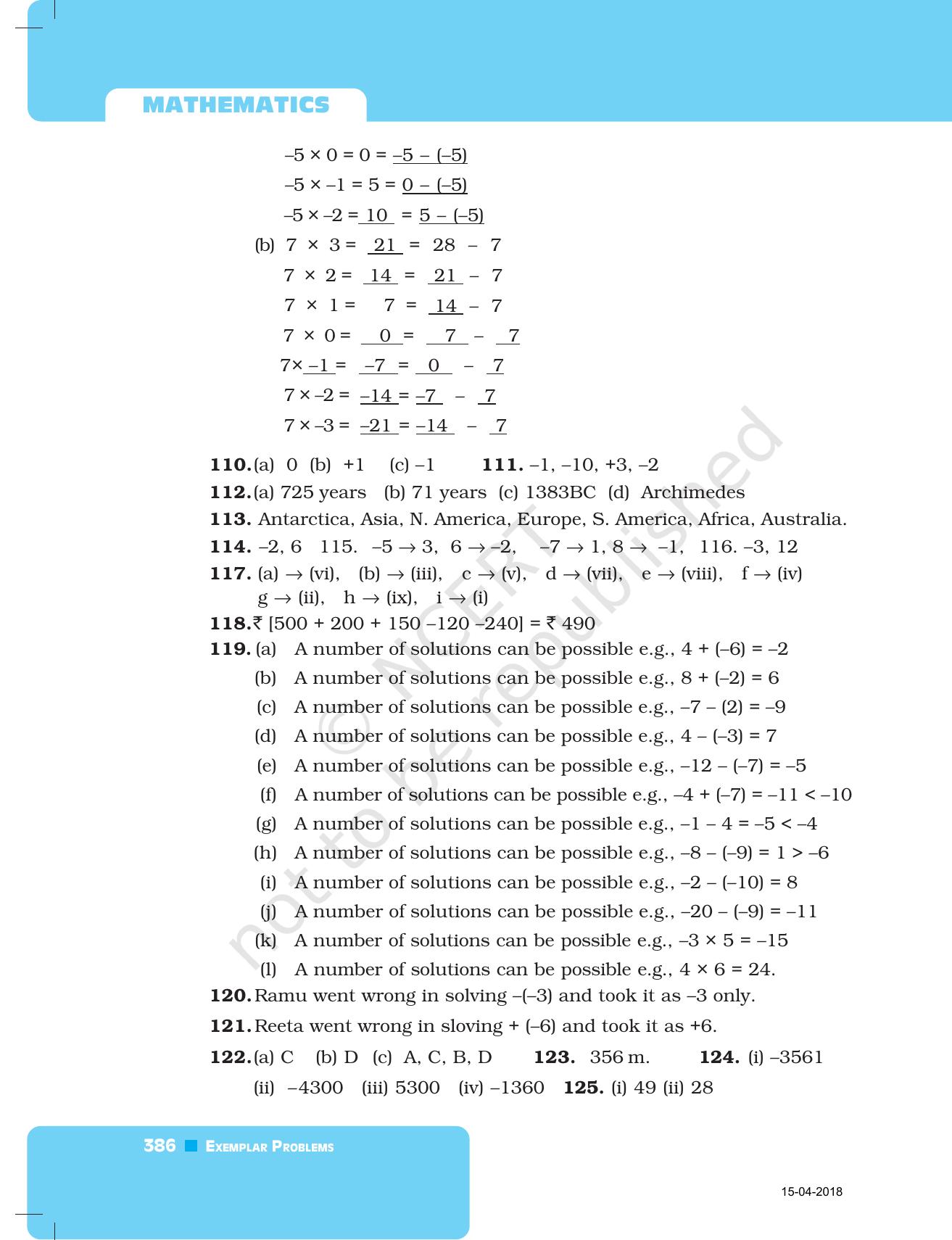 NCERT Exemplar Class 7: Mathematics Answers - Page 2