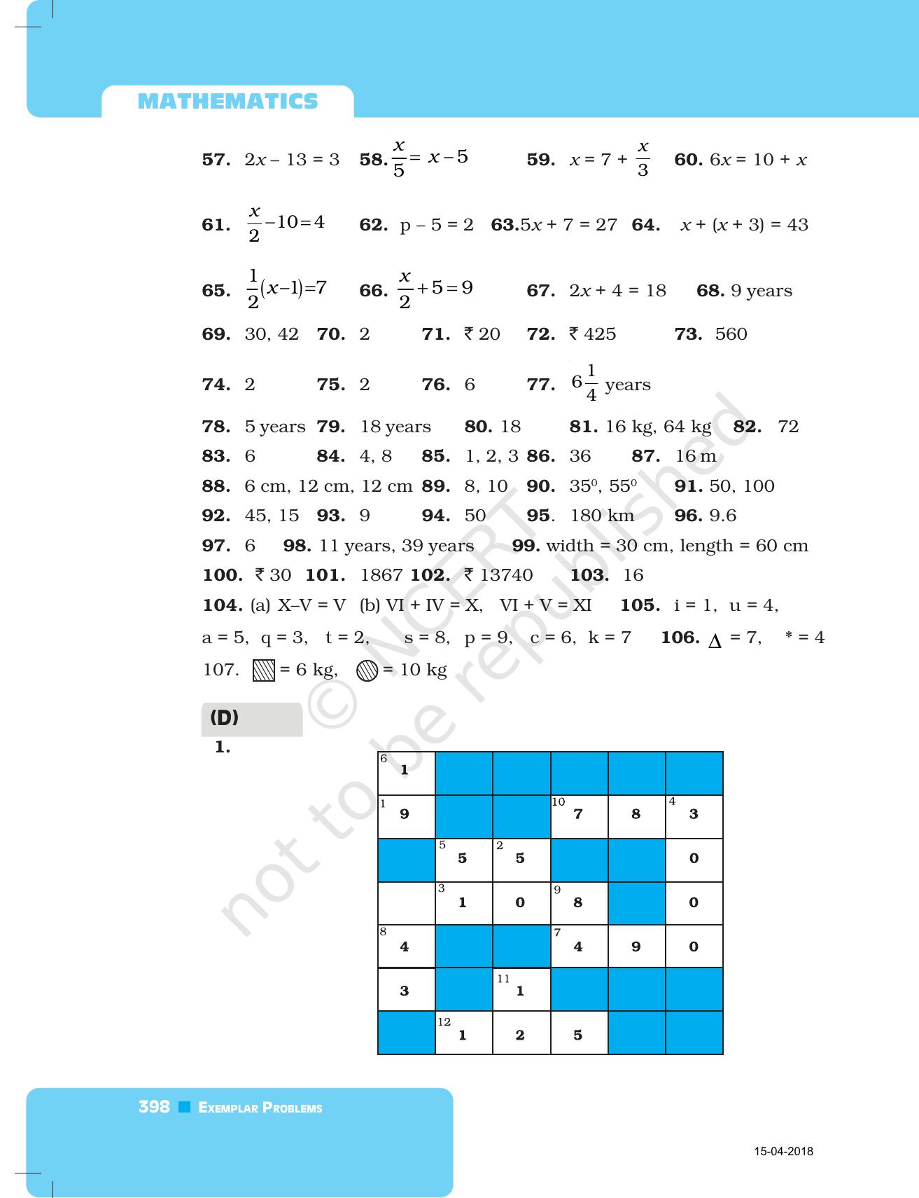 NCERT Exemplar Class 7: Mathematics Answers - Page 14