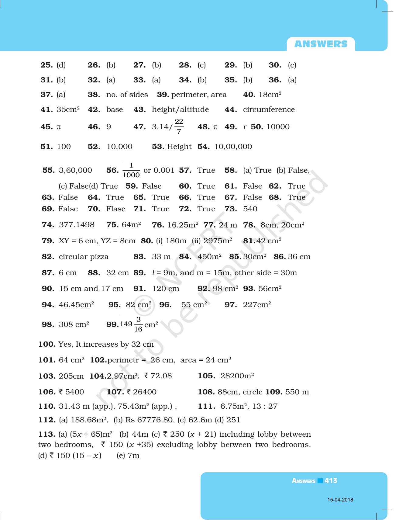 NCERT Exemplar Class 7: Mathematics Answers - Page 29