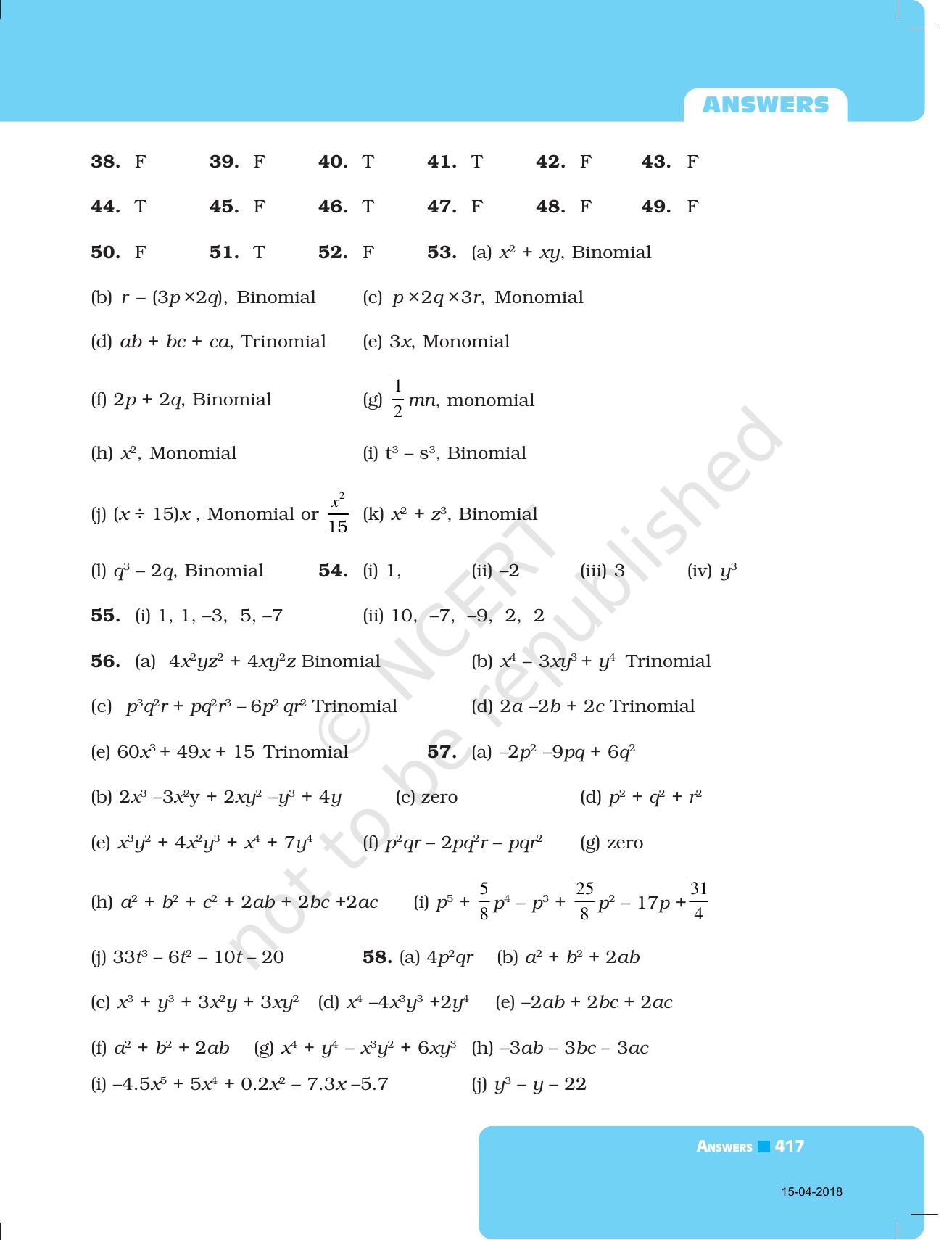 NCERT Exemplar Class 7: Mathematics Answers - Page 33