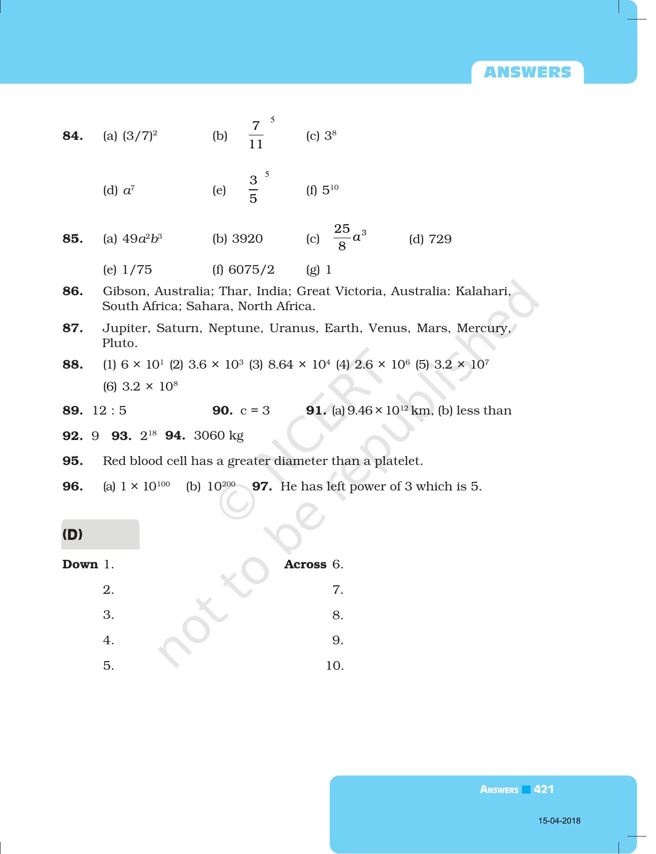 NCERT Exemplar Class 7: Mathematics Answers - Page 37